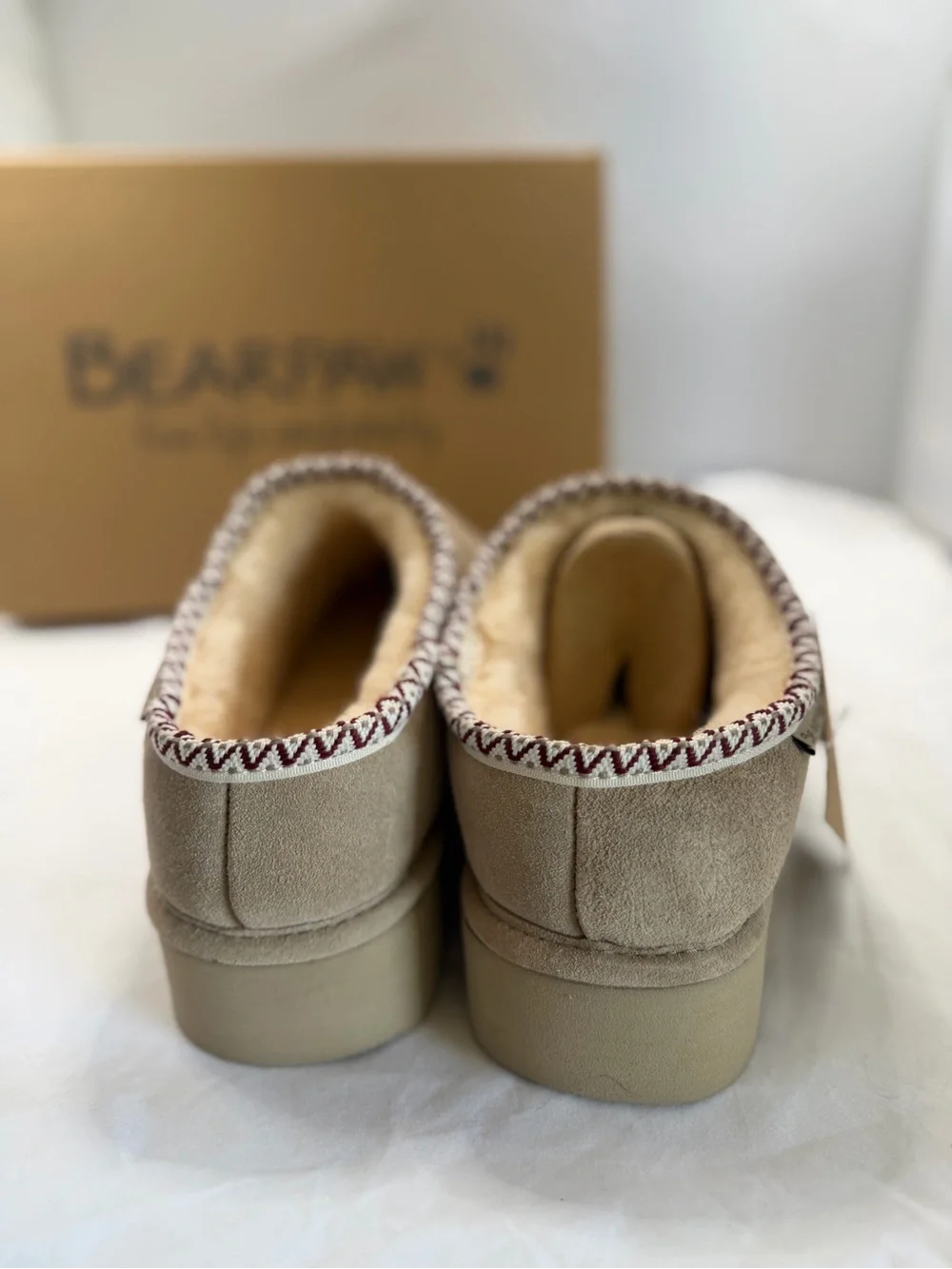 NWT BEARPAW BOOT slip on Quilted Martis Slipper Clogs Mushroom 11